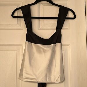 Elegant Black and White Women's Top